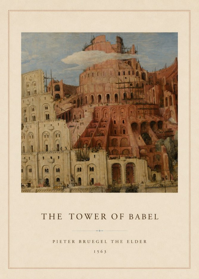 Pieter Bruegel The Tower of Babel XIII No4 - Juliste