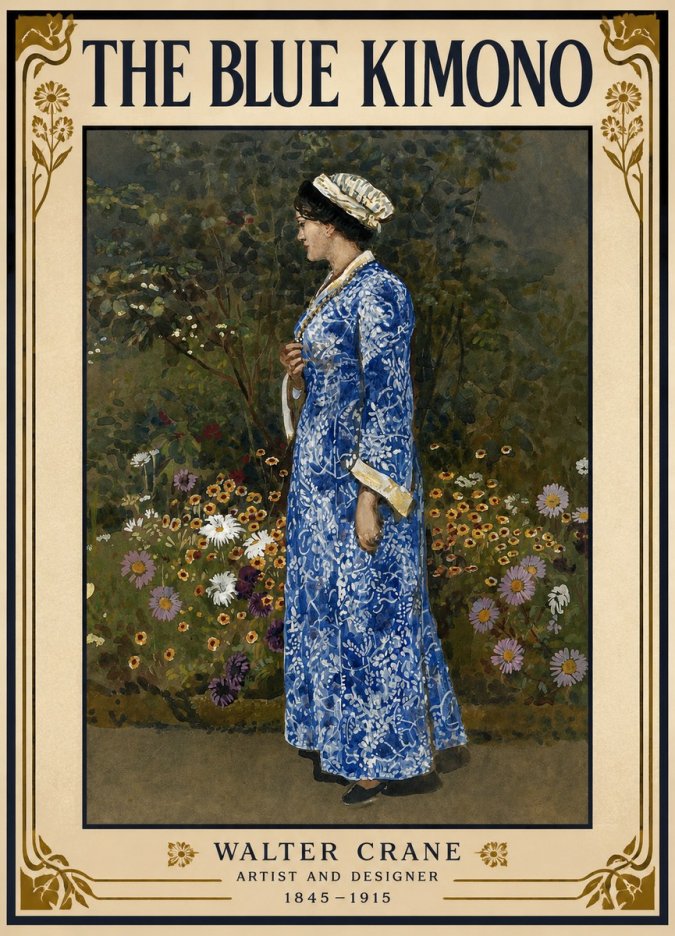 Walter Crane A Summer Garden No2 - Juliste
