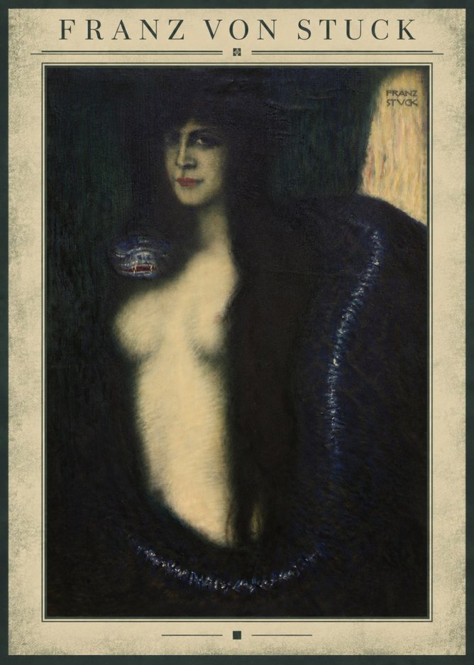Franz von Stuck The Sin II No4 - Juliste