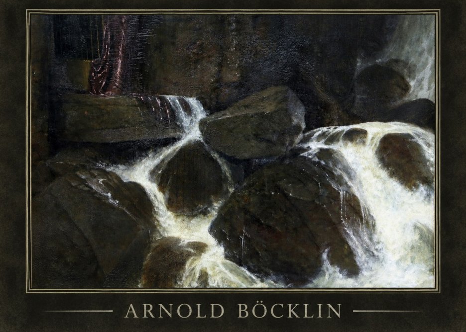 Arnold Böcklin The Nymph of the Waterfall No1 - Juliste