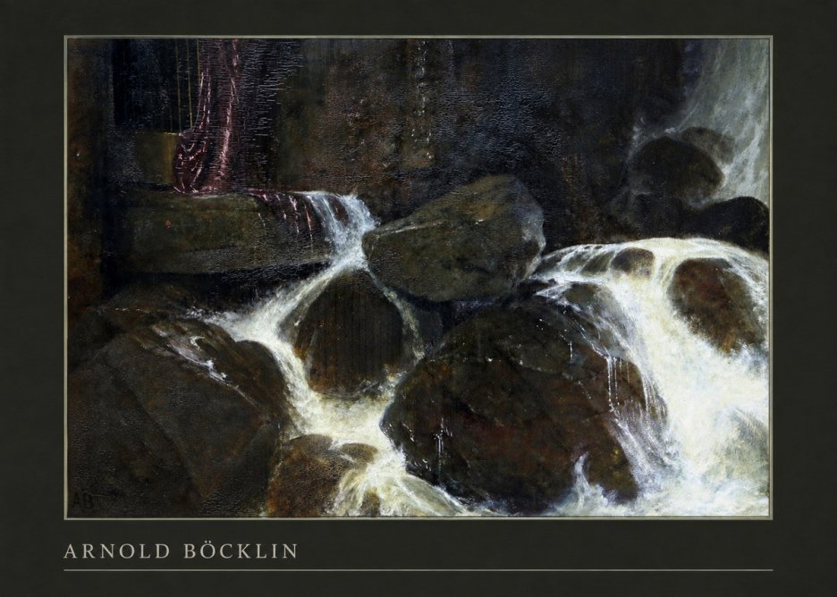 Arnold Böcklin The Nymph of the Waterfall No3 - Juliste