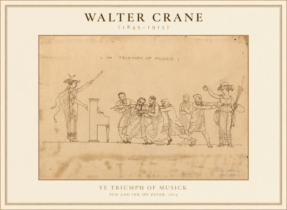 Walter Crane Ye Triumph of Musick No1 - Juliste