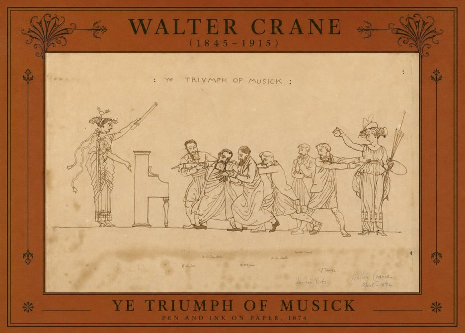 Walter Crane Ye Triumph of Musick No2 - Juliste