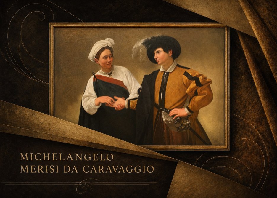 Michelangelo Merisi da Caravaggio The Cardsharps IV No4 - Juliste