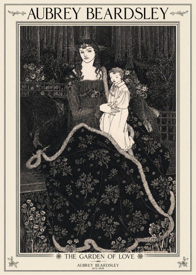 Aubrey Beardsley The Garden of Love No1 - Juliste