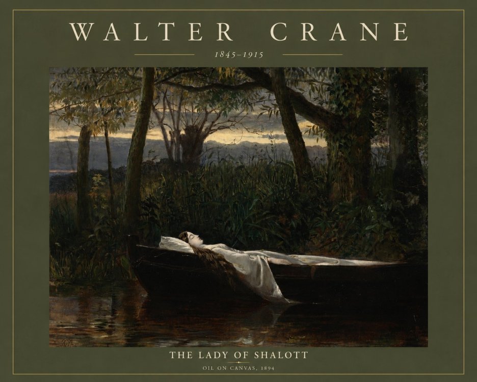 Walter Crane The Lady of Shalott No2 - Juliste