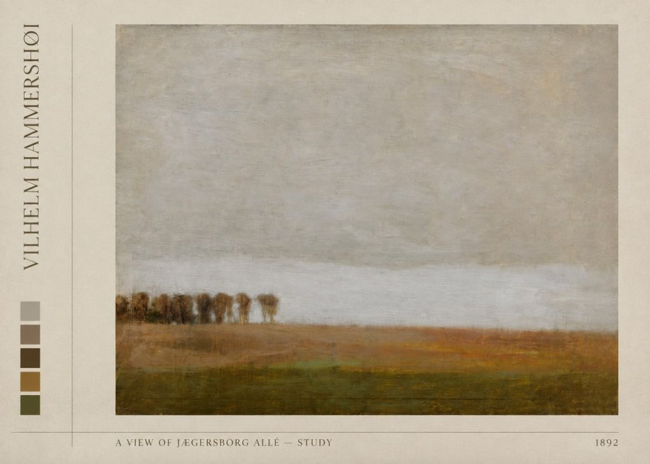 Vilhelm Hammershøi A View of Jægersborg Allé - Study No3 - Juliste