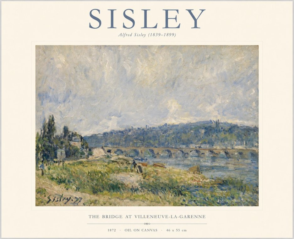 Sisley The Bridge at Villeneuve-la-garenne II No1 - Juliste