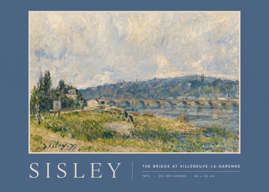 Sisley The Bridge at Villeneuve-la-garenne II No2 - Juliste