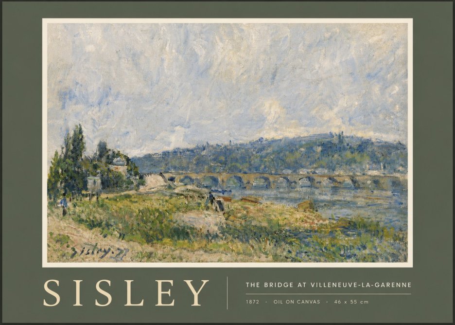 Sisley The Bridge at Villeneuve-la-garenne II No5 - Juliste