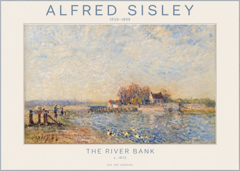Sisley The River Bank I No4 - Juliste