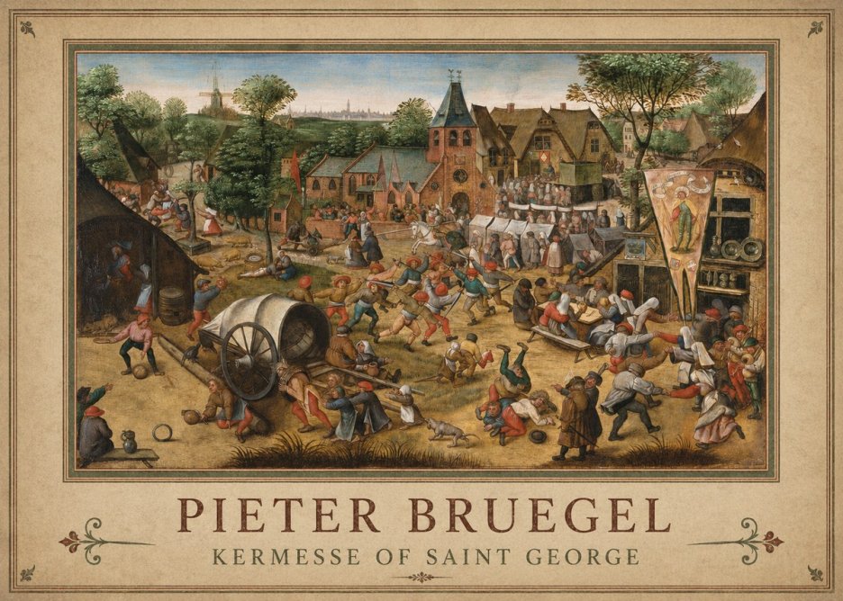 Pieter Bruegel Kermesse of Saint George No1 - Juliste