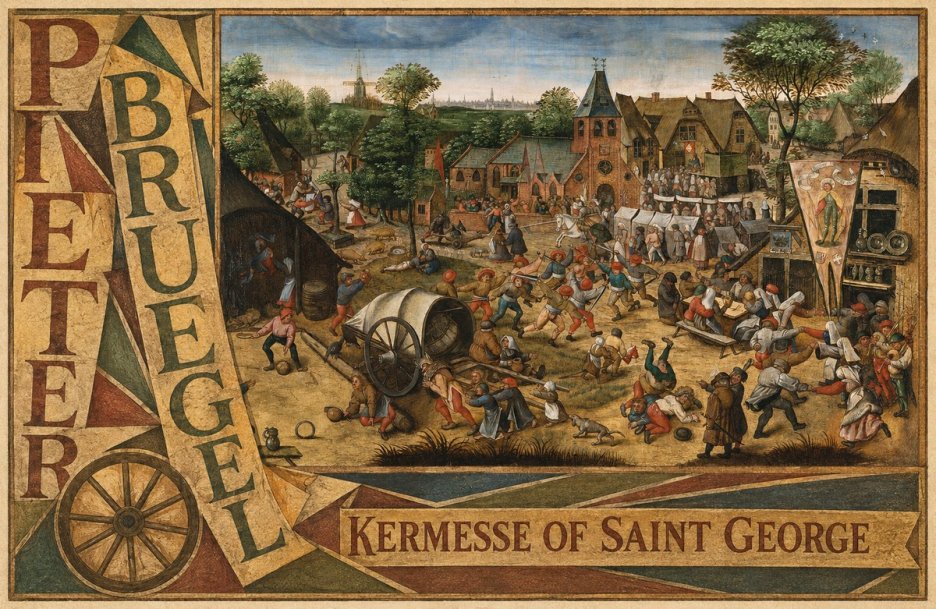 Pieter Bruegel Kermesse of Saint George No5 - Juliste