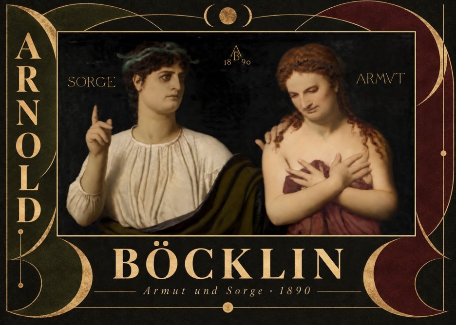 Arnold Böcklin Armut Und Sorge No6 - Juliste
