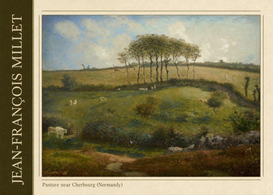 Jean-François Millet Pasture Near Cherbourg (Normandy) No2 - Juliste