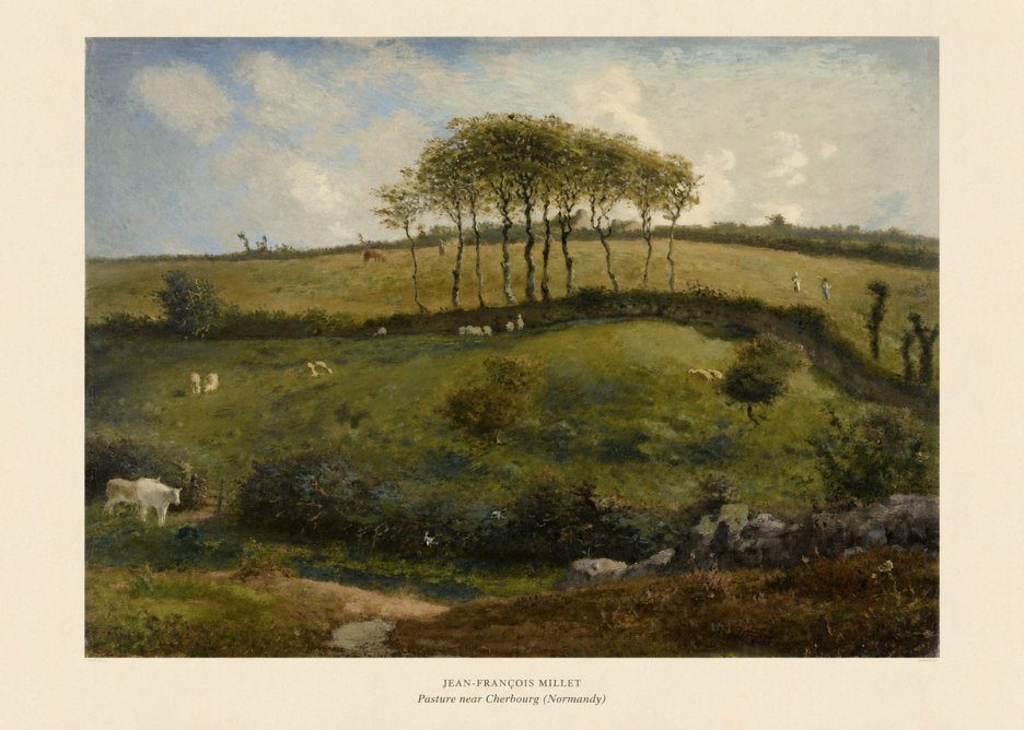 Jean-François Millet Pasture Near Cherbourg (Normandy) No5 - Juliste
