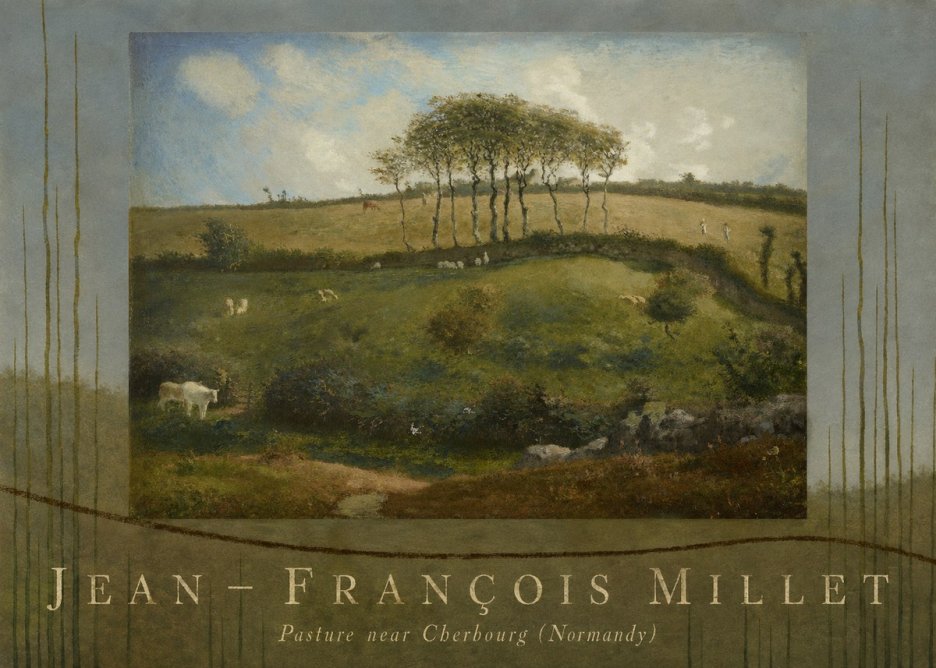 Jean-François Millet Pasture Near Cherbourg (Normandy) No6 - Juliste