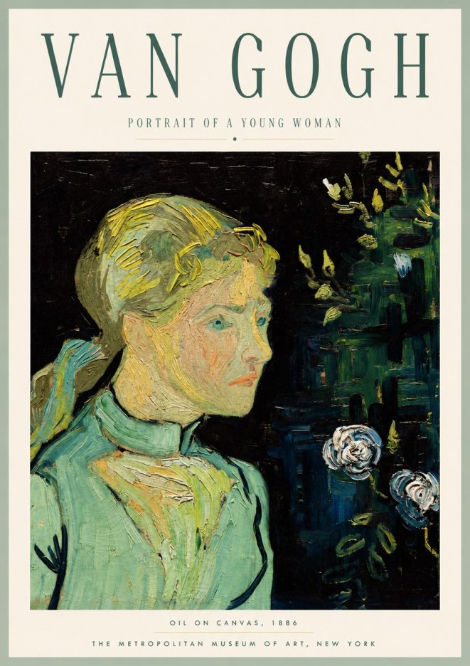 Van Gogh Portrait of a Young Woman No6 - Juliste