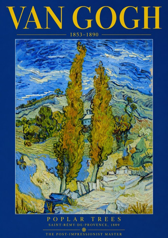 Van Gogh Poplar Trees No4 - Juliste