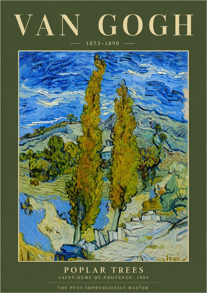 Van Gogh Poplar Trees No6 - Juliste