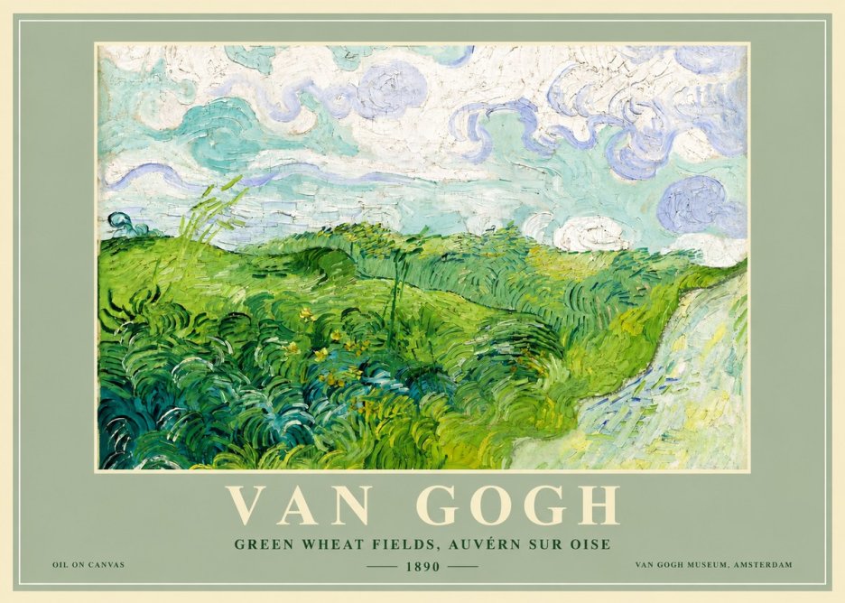 Van Gogh Green Wheat Fields, Auvern Sur Oise No4 - Juliste