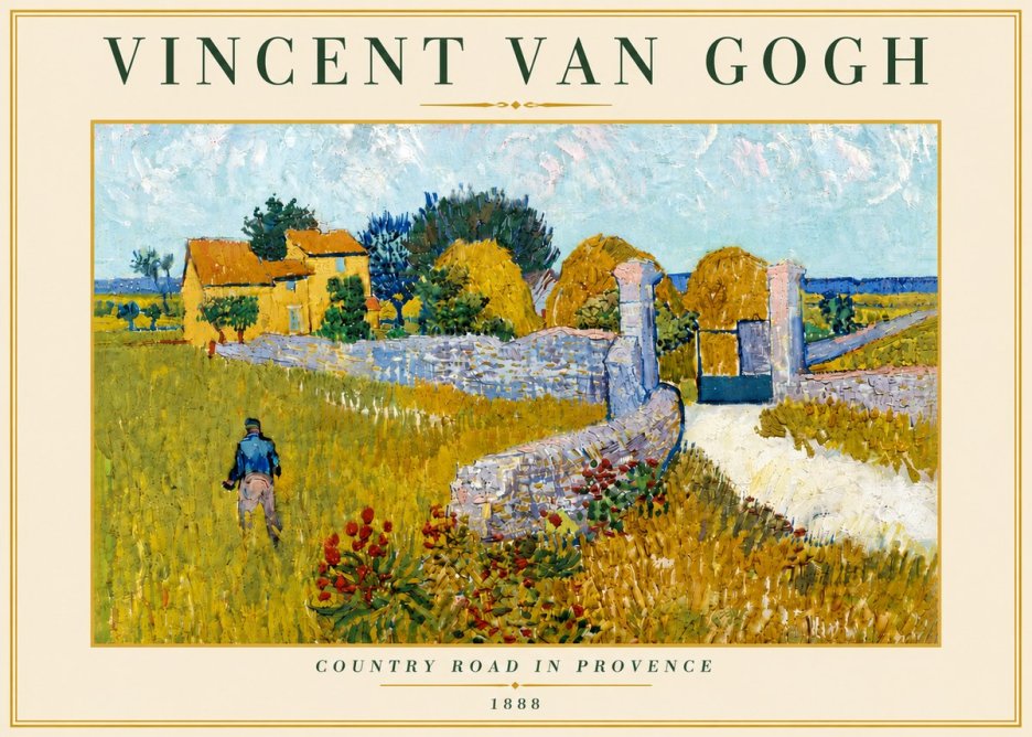 Van Gogh Country Road in Provence I No6 - Juliste