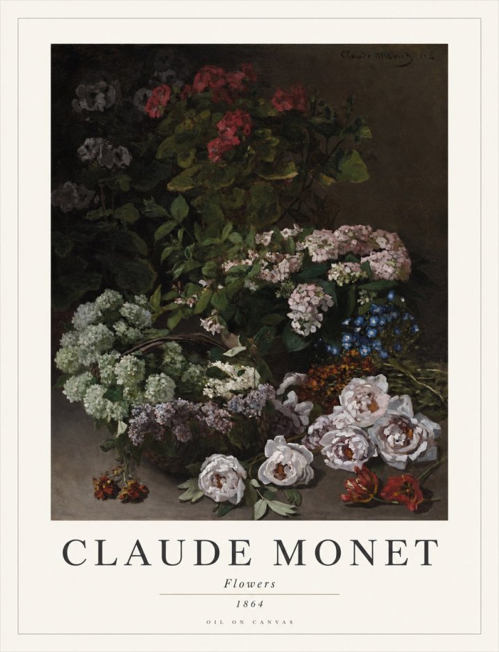 Monet Flowers No1 - Juliste