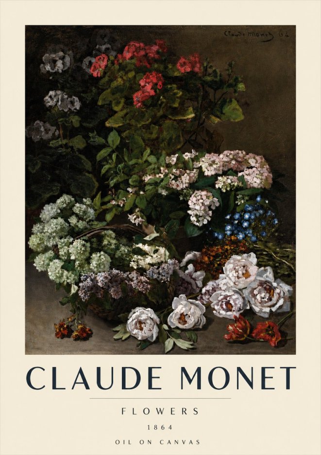 Monet Flowers No3 - Juliste