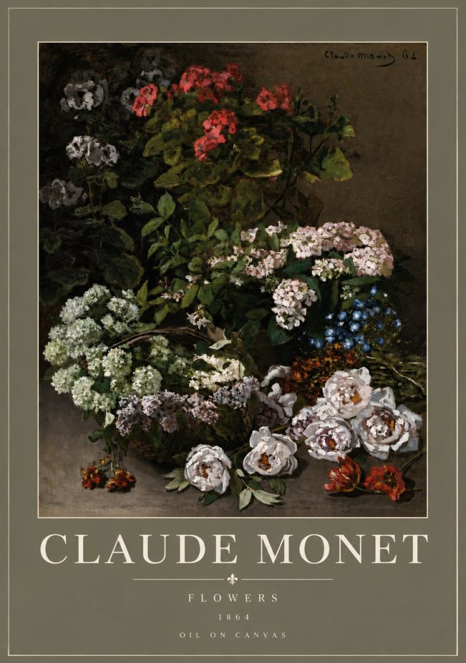 Monet Flowers No4 - Juliste