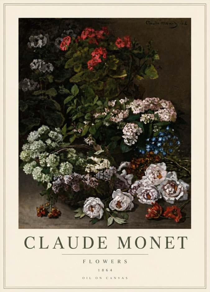 Monet Flowers No5 - Juliste
