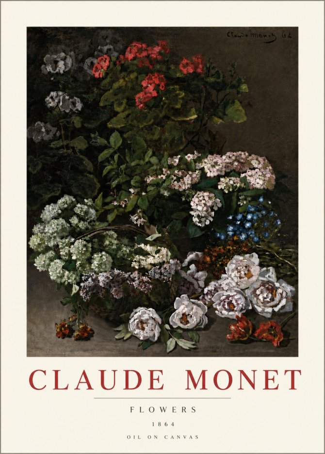 Monet Flowers No6 - Juliste