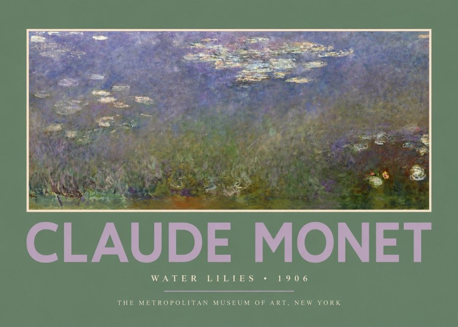 Monet Water Lilies - 1906 No2 - Juliste