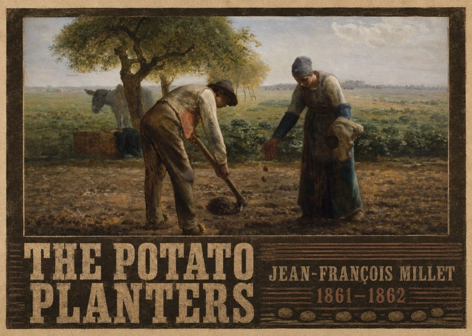 Jean-François Millet The Potato Planters No4 - Juliste