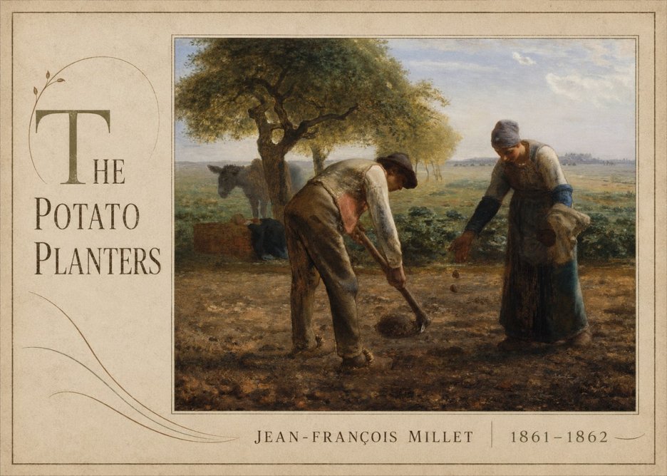 Jean-François Millet The Potato Planters No5 - Juliste