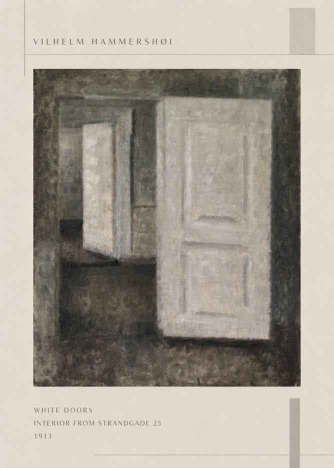 Vilhelm Hammershøi White Doors No5 - Juliste