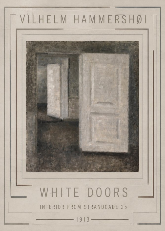 Vilhelm Hammershøi White Doors No6 - Juliste