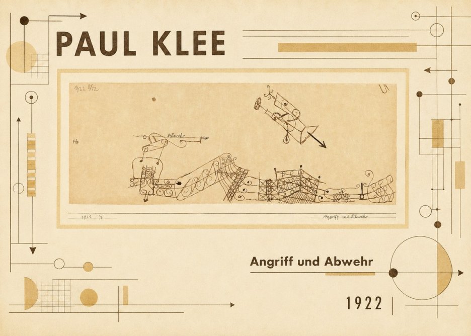 Paul Klee Angriff Und Abwehr No6 - Juliste