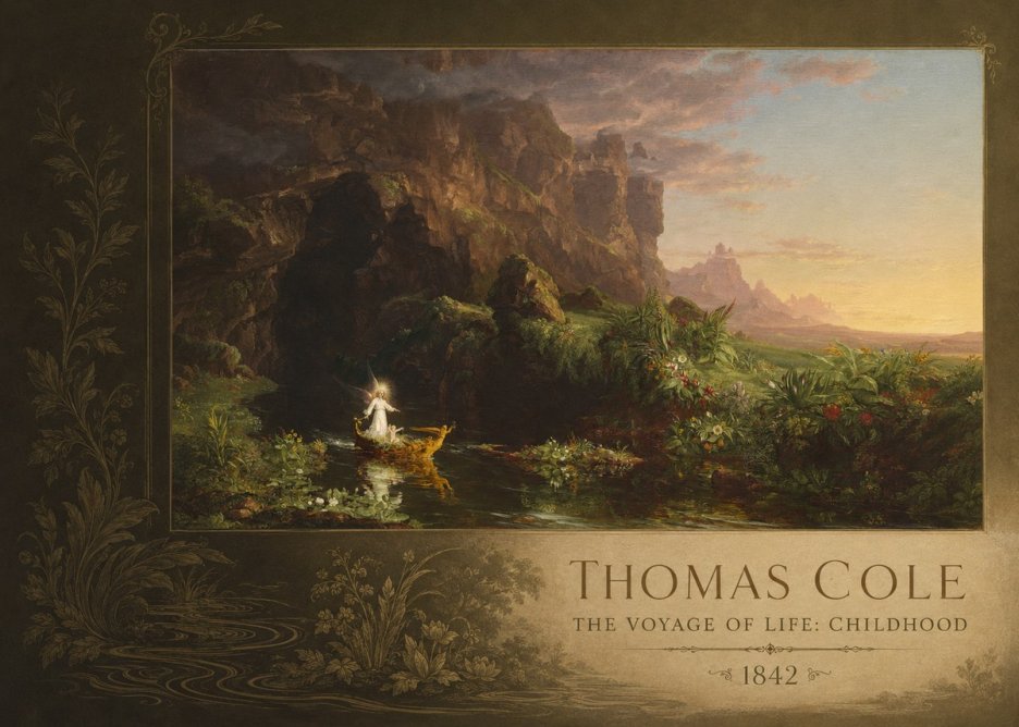 Thomas Cole The Voyage of Life: Childhood IV No2 - Juliste