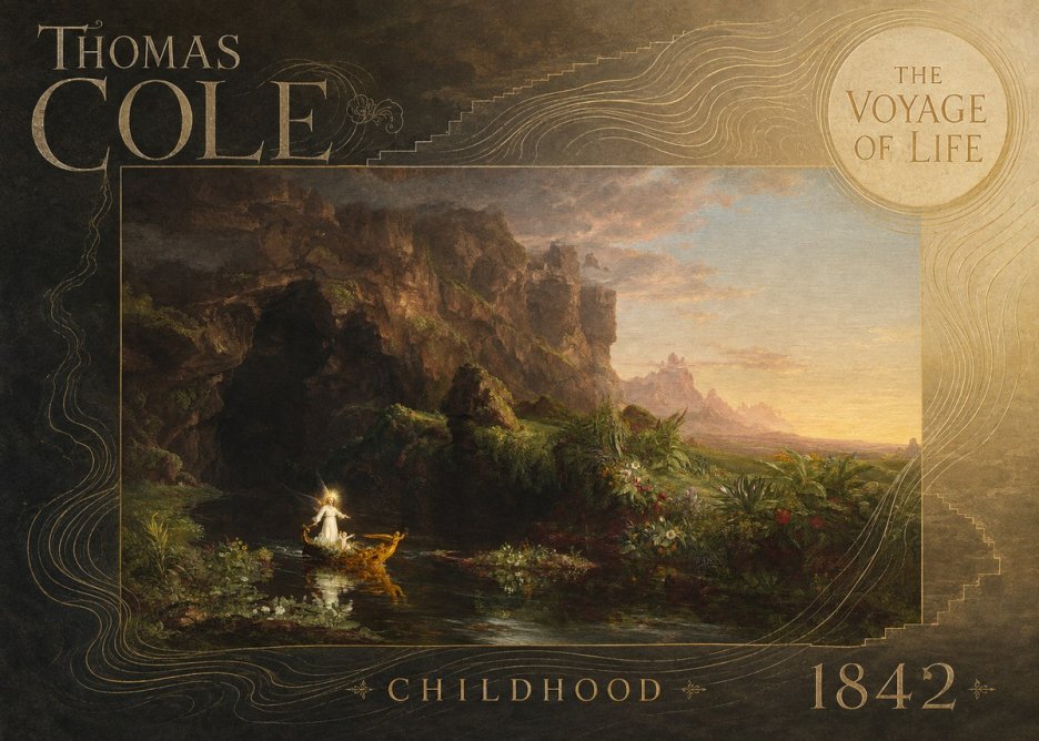 Thomas Cole The Voyage of Life: Childhood IV No6 - Juliste