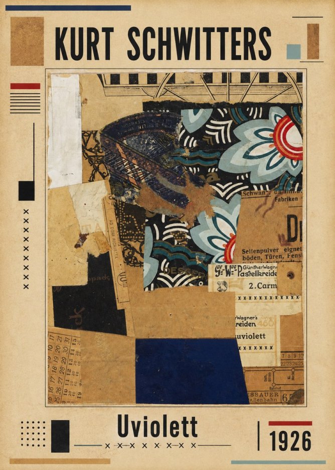 Kurt Schwitters Uviolett No1 - Juliste