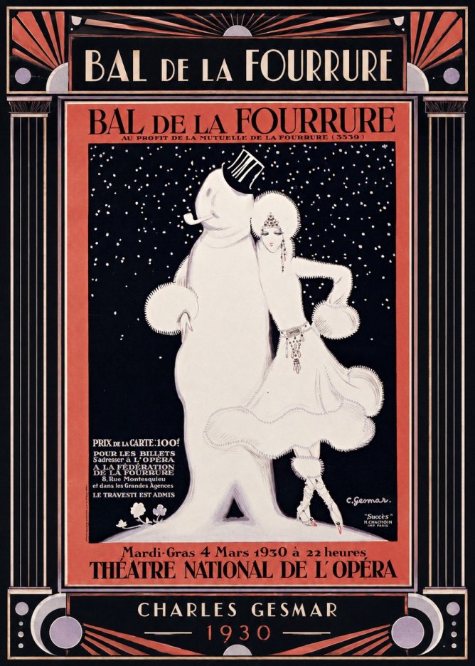 Charles Gesmar Bal De La Fourrure II No3 - Juliste