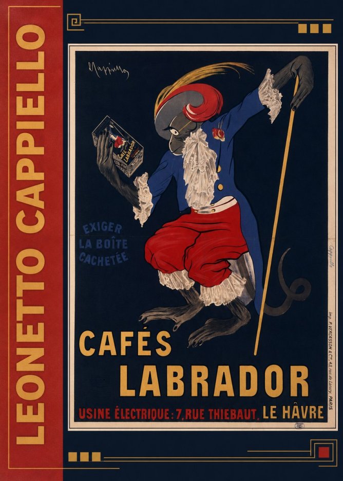Leonetto Cappiello Cafés Labrador No2 - Juliste