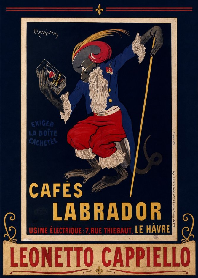 Leonetto Cappiello Cafés Labrador No3 - Juliste