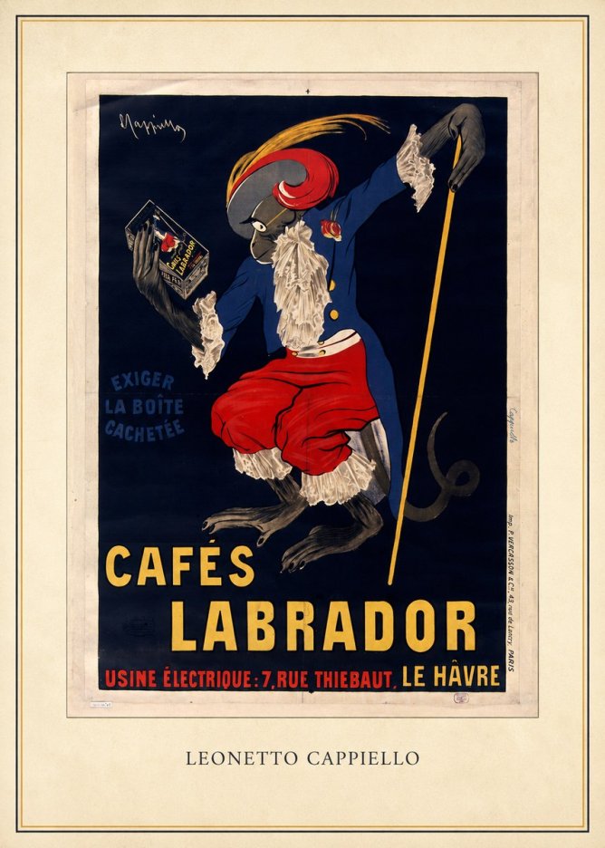 Leonetto Cappiello Cafés Labrador No4 - Juliste