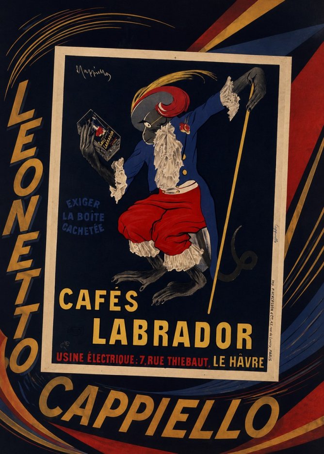 Leonetto Cappiello Cafés Labrador No5 - Juliste