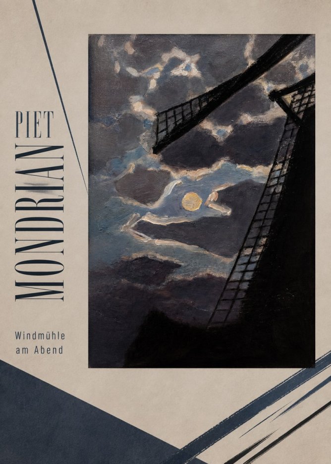 Piet Mondrian Windmühle Am Abend II No2 - Juliste