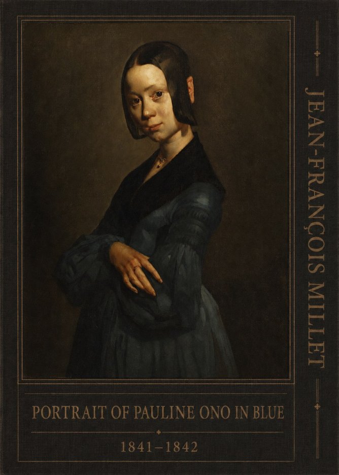 Jean-François Millet Portrait of Pauline Ono in Blue No5 - Juliste