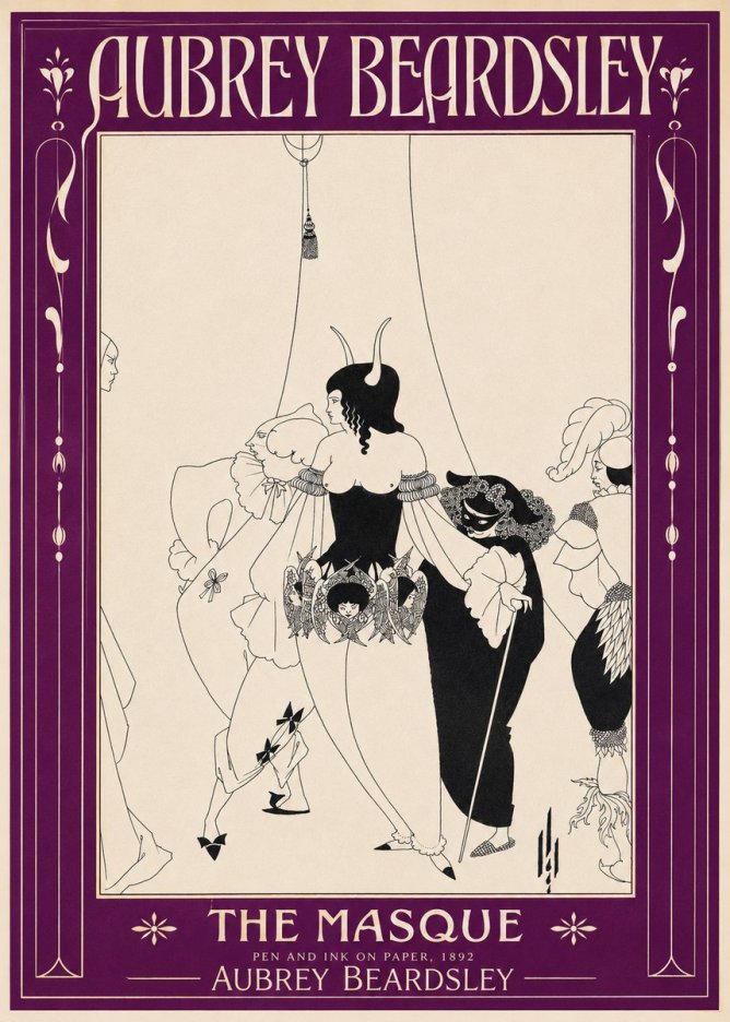 Aubrey Beardsley The Masque No2 - Juliste