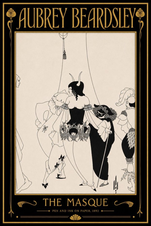 Aubrey Beardsley The Masque No6 - Juliste