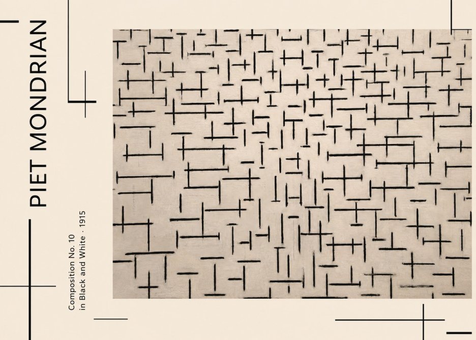 Piet Mondrian Composition No. 10 in Black and White No2 - Juliste